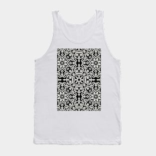 Black & White Folk Art Pattern Tank Top